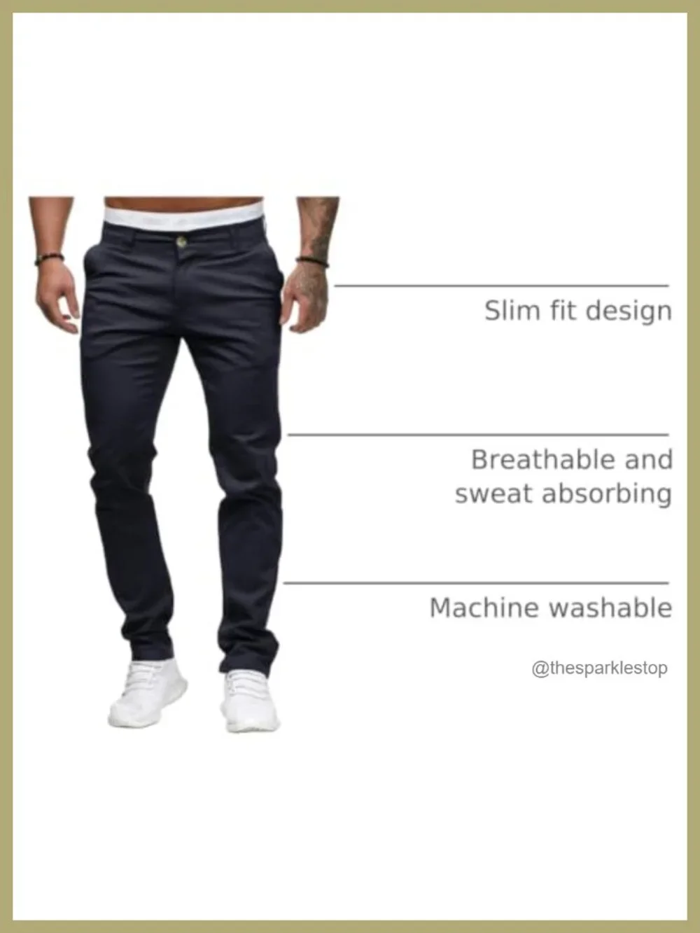 Slim Fit Stretch Chino Pants Flat Front Lightweight Casual Dress Pants